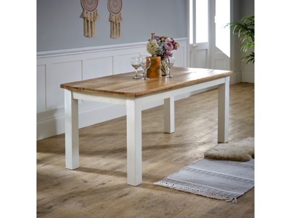 Indian Hub Alfie Dining Table 170cm Solid Mango Wood