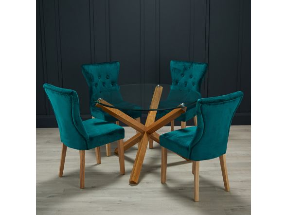 LPD Naples Chair Peacock Blue Pack Of Two