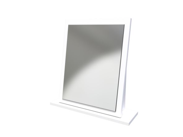 Welcome Furniture Plymouth Small Mirror - Uniform Glass, White Matt