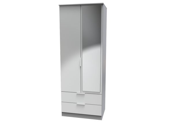 Welcome Furniture Plymouth 2ft6in 2 Drawer Mirror Robe 