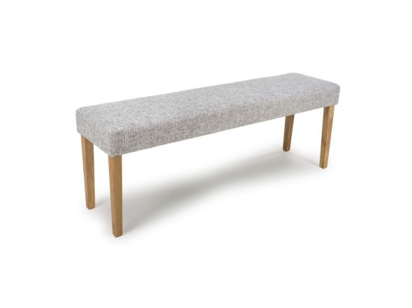 Flair Durham Large Backless Grey Weave Bench