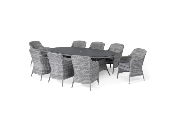 Maze Santorini 8 Seat Oval Dining Set