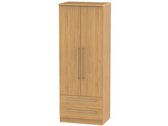 Welcome Furniture Sherwood Tall 2ft6in 2 Drawer Robe