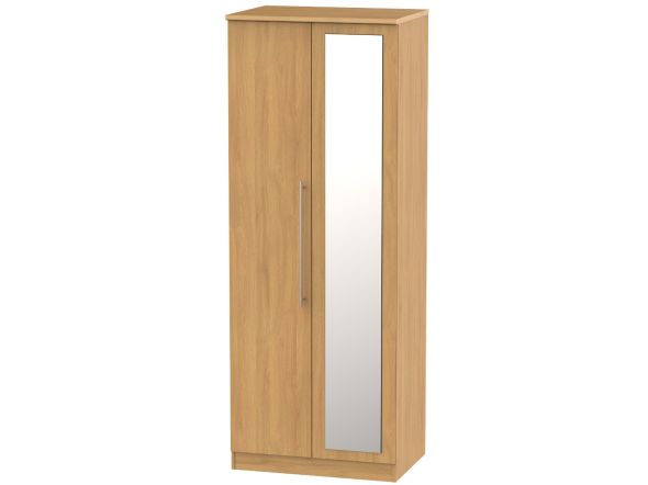 Welcome Furniture Sherwood Tall 2ft6in Mirror Robe Modern Oak