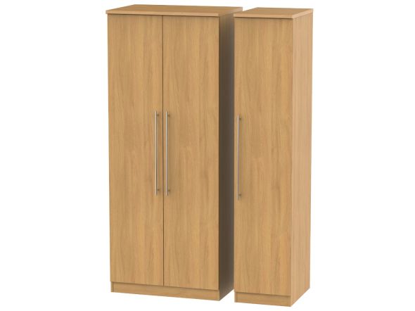 Welcome Furniture Sherwood Triple Plain Robe Modern Oak