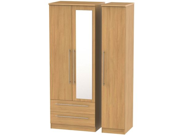 Welcome Furniture Sherwood Tall Triple 2 Drawer Robe