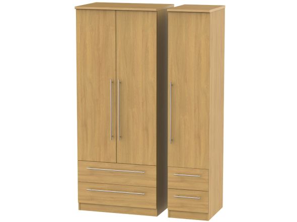 Welcome Furniture Sherwood Triple 2 Drawer + Drawer Robe 