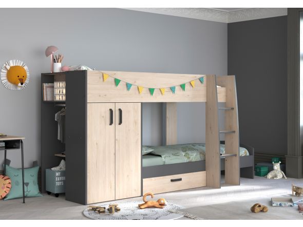 Parisot Stim Bunk Bed Grey & Oak